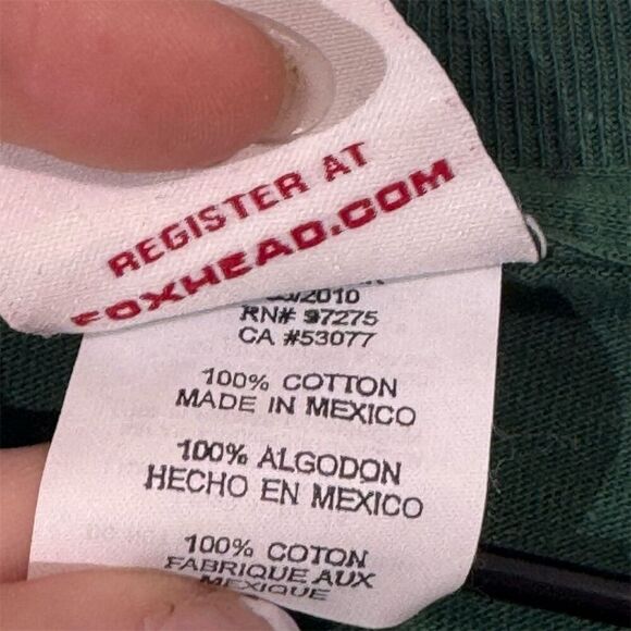 NWT FOX Racing XXL Green Fox Head Graphic Tee 2010 Y2K Moto Biker Shirt grunge - Picture 4 of 4